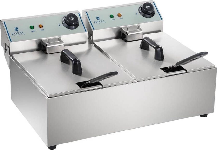 Royal Catering Elektrische friteuse 2 x 10 liter ECO
