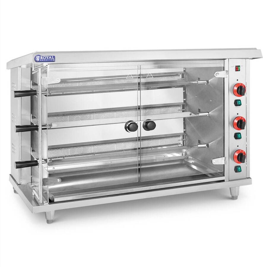 Royal Catering RCGCG-15 Gas Kipgrill 15 kW Drie Spitten Staal en Glas - Foto 2