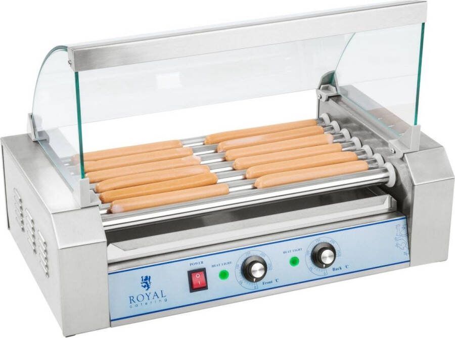 Royal Catering Hotdog Grill 7 rollers Roestvrij staal