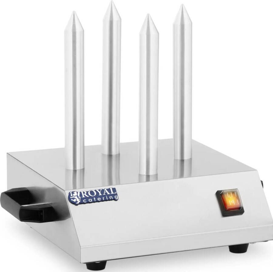 Royal Catering Hotdog-spiestoaster 4 spiesen