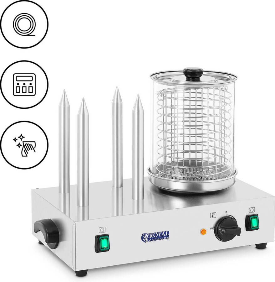 Royal Catering Hotdogmachine met verwarmingsstaven - Foto 2