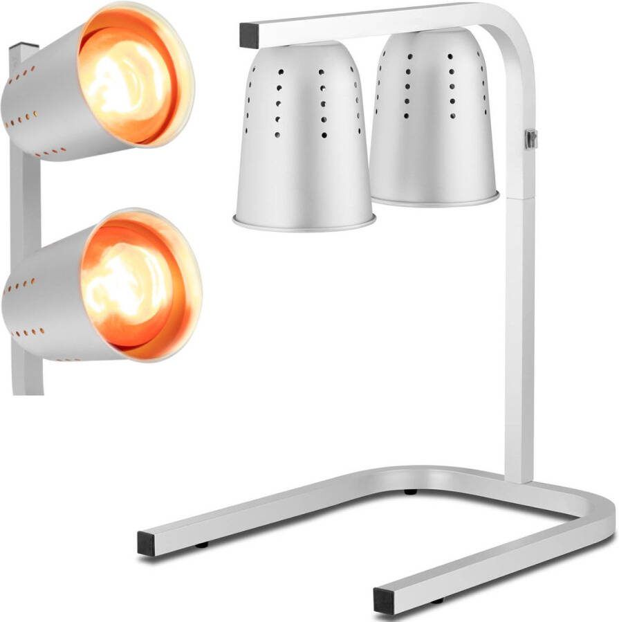 Royal Catering Infrarood koudebrug in hoogte verstelbaar royal_catering 2 gloeilampen aluminium