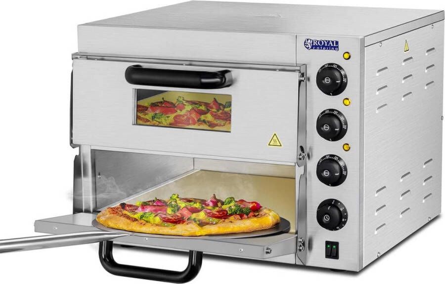 Royal Catering Pizzaoven roestvrijstalen pizzamaker op hoge temperatuur - Foto 2
