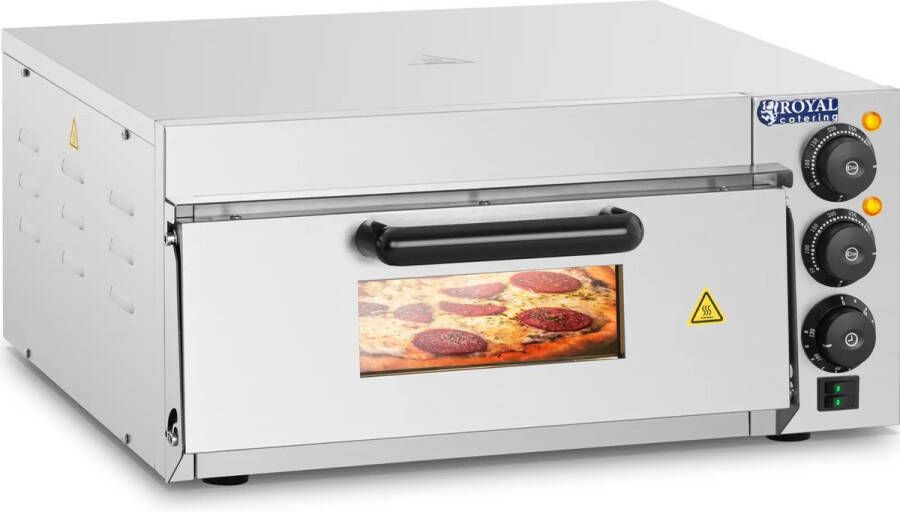 Royal Catering Pizzaoven pizzasteen 1 kamer 2000 W