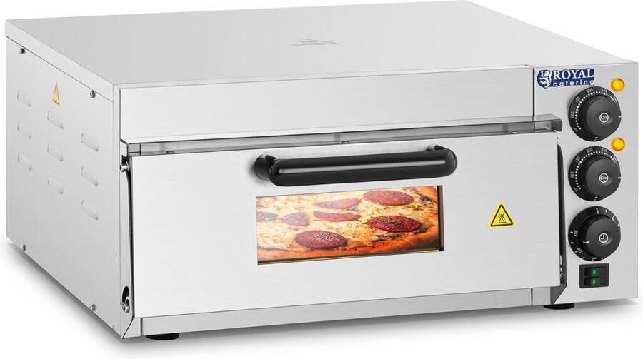 Royal Catering Pizzaoven pizzasteen 1 kamer 2000 W - Foto 1