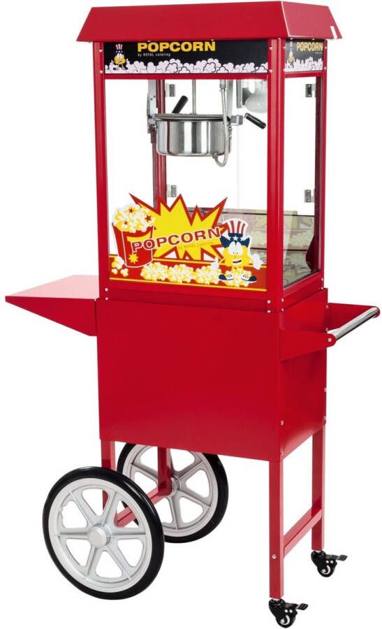 Royal Catering Popcorn Machine met kar Rood - Foto 1