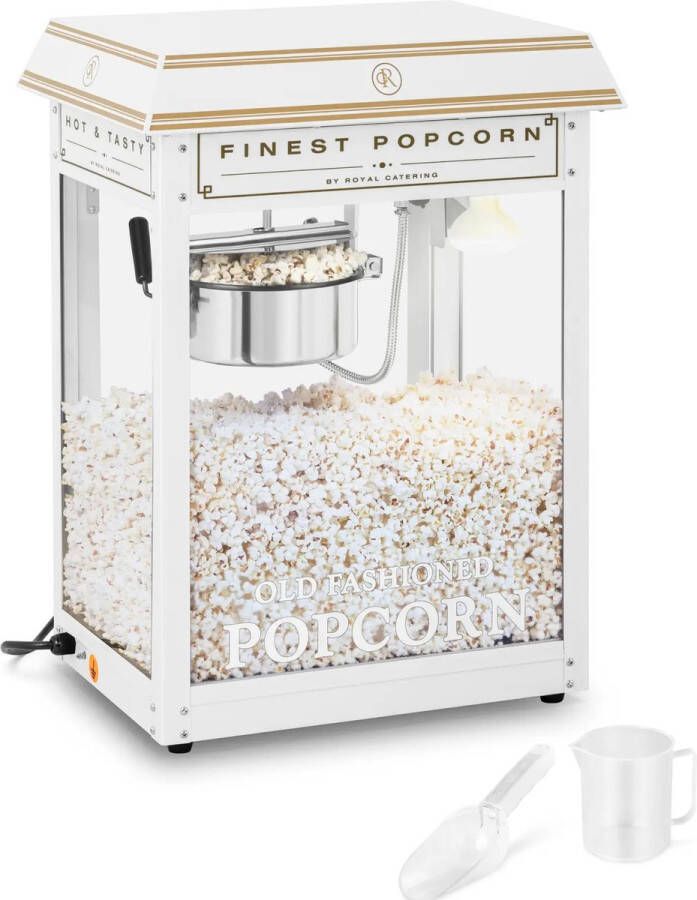 Royal Catering Popcorn Machine wit en goud - Foto 1