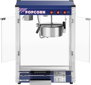 Royal Catering Popcorn Machine blauw 8 ons