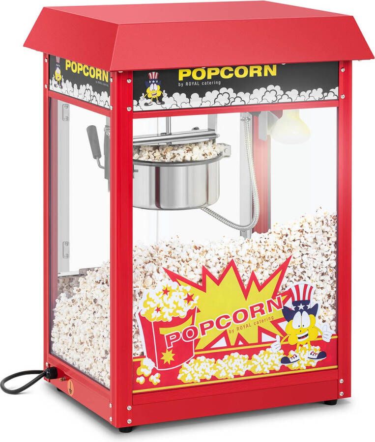 Royal Catering Popcornmachine Retro design {{temperatuur_bereik_162_temp}} °C rood Koninklijke Horeca - Foto 1