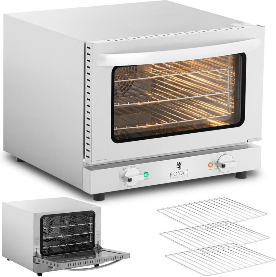 Royal Catering Aanrecht Heteluchtoven 2.150 W incl. 3 rekken