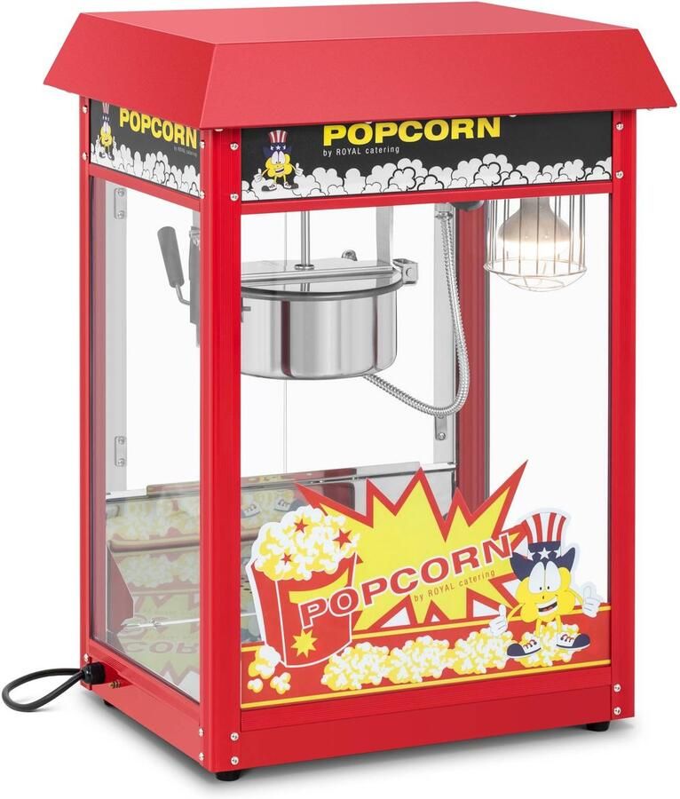 Royal Catering Popcornmachine 1500 W 5 kg u rood