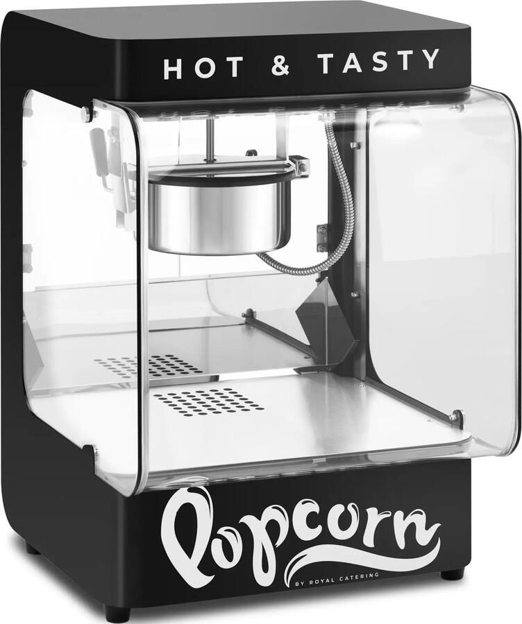 Royal Catering Professionele popcornmachine retro design 4 5 kg u 1.2 l zwart