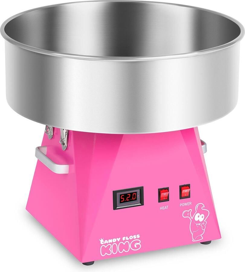 Royal Catering Suikerspinmachine 52 cm roze