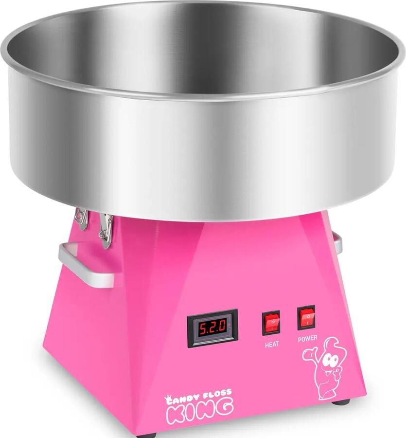 Royal Catering Suikerspinmachine 52 cm roze