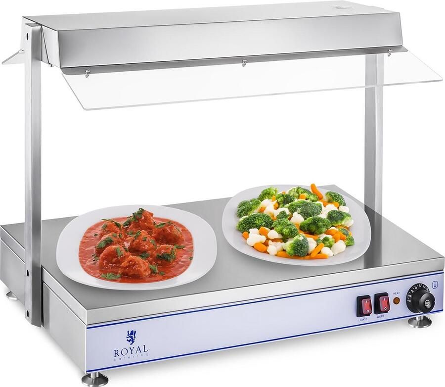 Royal Catering Warmhoudplaat 2 halogeenlampen 1.100 W