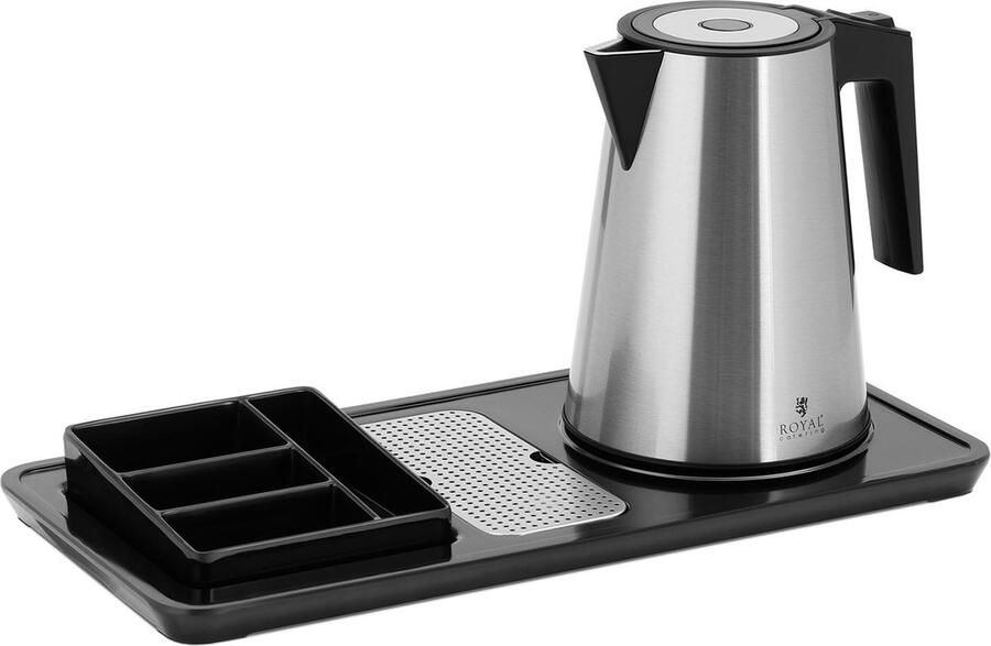 Royal Catering Waterkoker koffie- en theestation 1.2 L 1400 W zilver