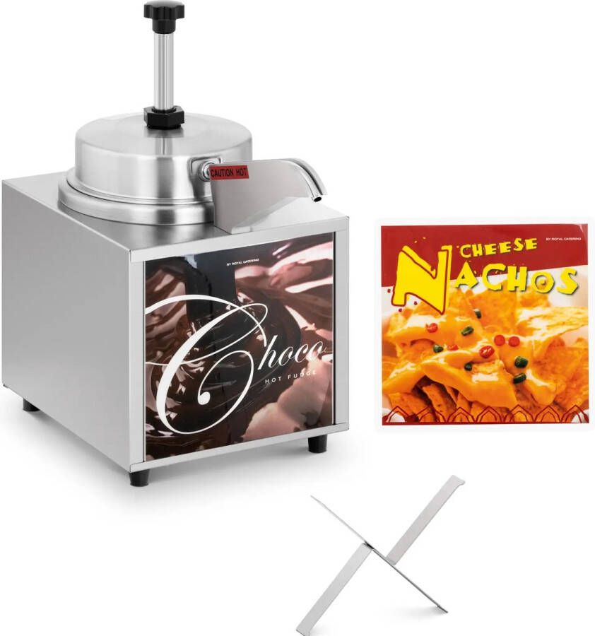 Royal Catering Sausdispenser met verwarmingsfunctie nachokaas chocolade 3 L