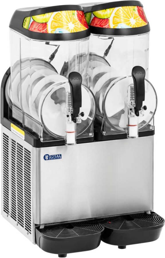 Royal Catering Slushmachine 2 x 14 L LED-verlichting digitaal bedieningspaneel Koninklijke Horeca