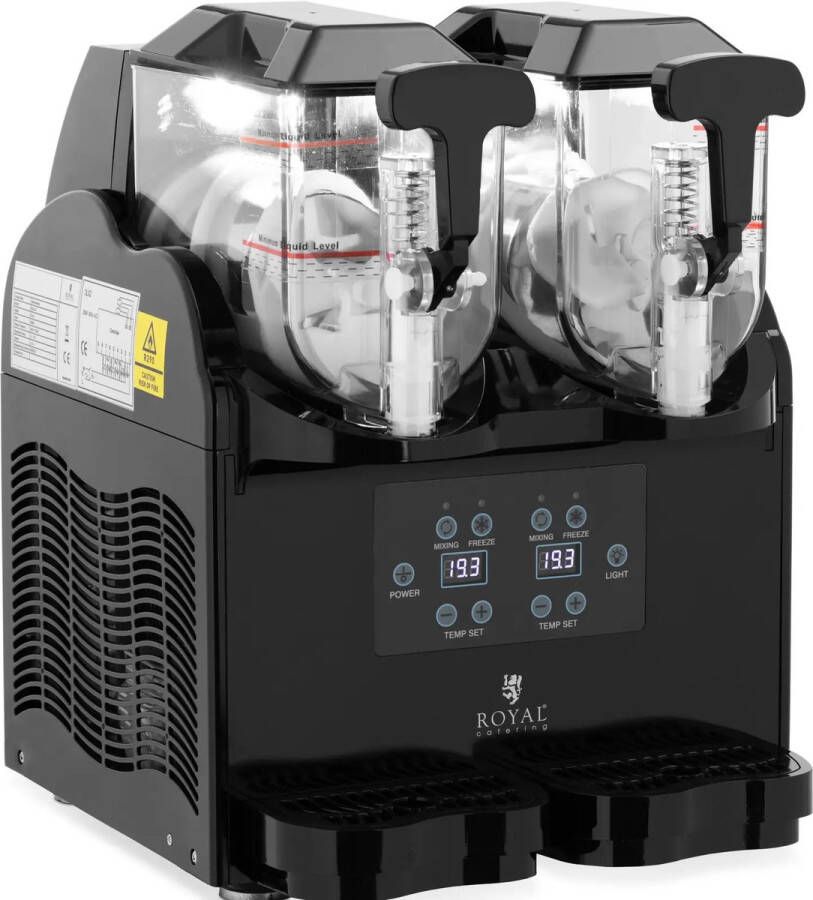 Royal Catering slushmachine 2 x 3 l digitaal bedieningspaneel