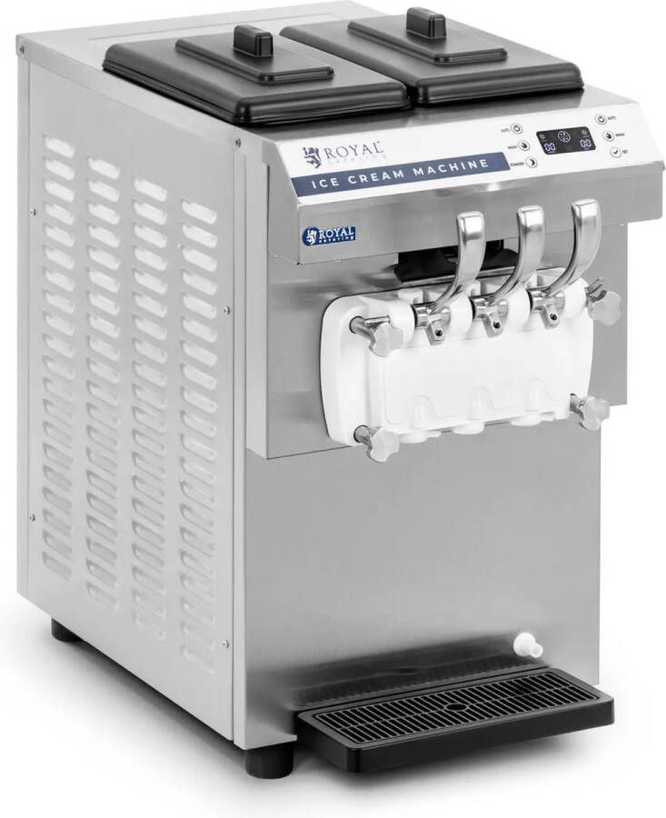 Royal Catering Softijsmachine 1350 W 16 l u LED 3 smaken