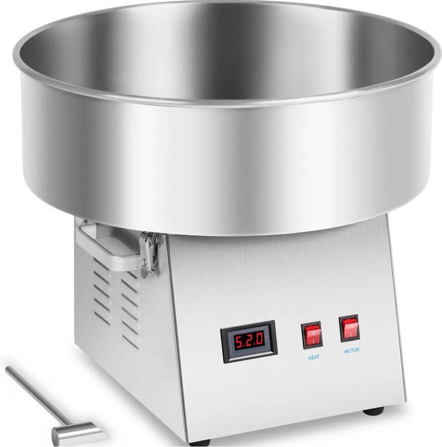 Royal Catering Suikerspinmachine 52 cm Roestvrij staal Gedempte trillingen