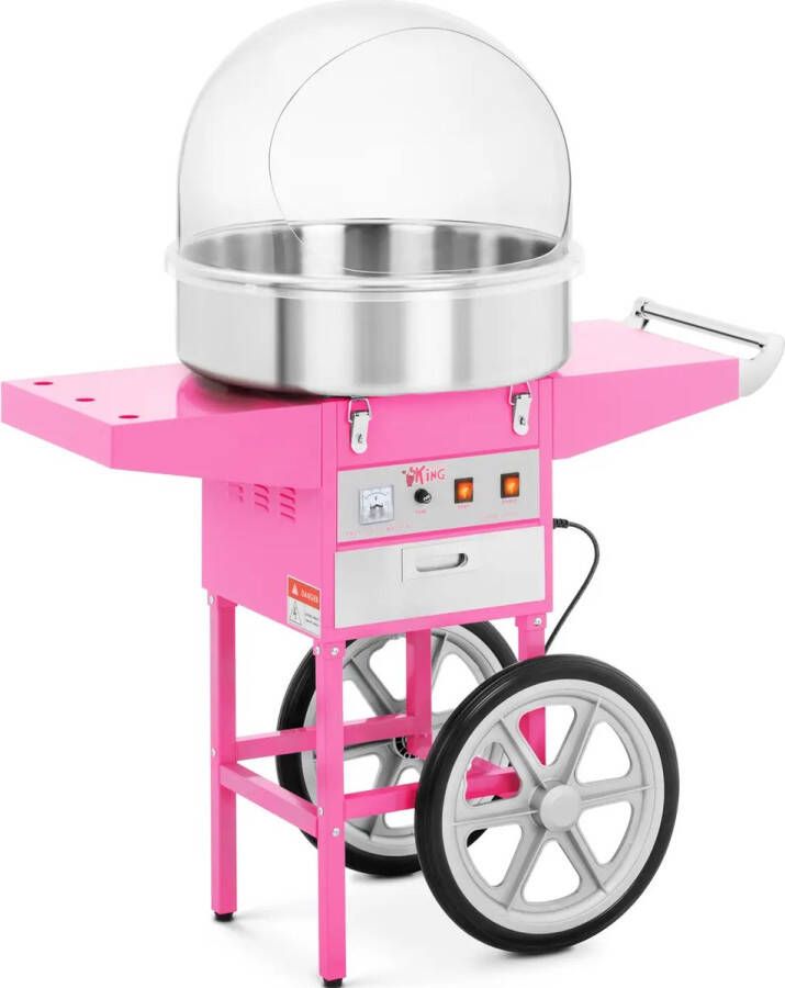 Royal Catering Krachtige suikerspinmachine met roestvrijstalen kom en warmhoudlade 230V 1200W
