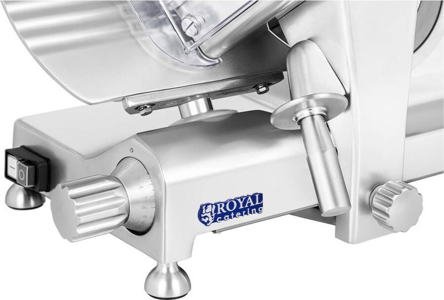 Royal Catering Vleessnijmachine 250 mm tot 12 mm aluminium handgrepen - Foto 3