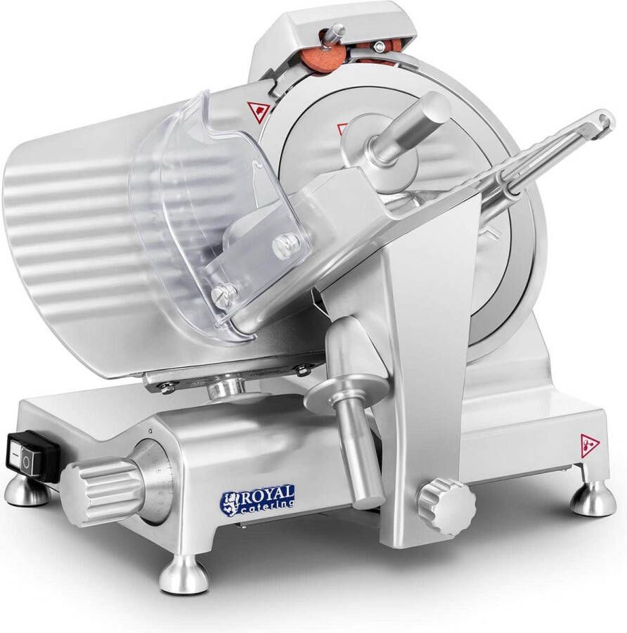 Royal Catering Vleessnijmachine 250 mm tot 12 mm aluminium handgrepen