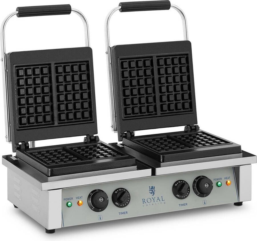 Royal Catering Wafelijzer 2 x 2.000 watt rechthoekig - Foto 2