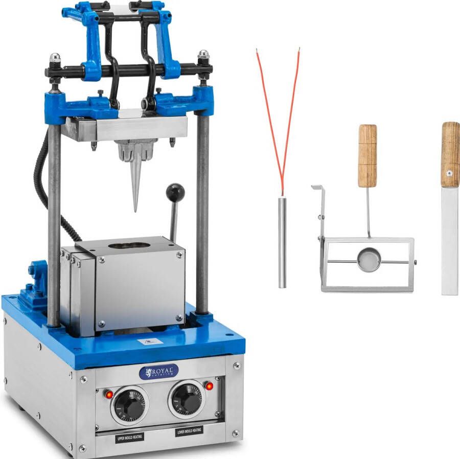 Royal Catering Wafelijzer voor ijshoorntjes 50 60 Wafels h 74 x 124 mm