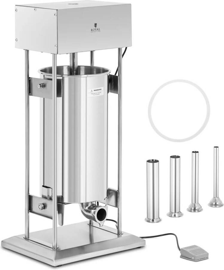 Royal Catering Worstenvuller 25 L elektrisch incl. 4 vulbuizen