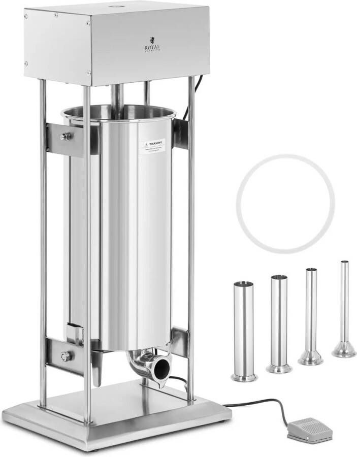 Royal Catering Worstenvuller 30 L elektrisch incl. 4 vulbuizen