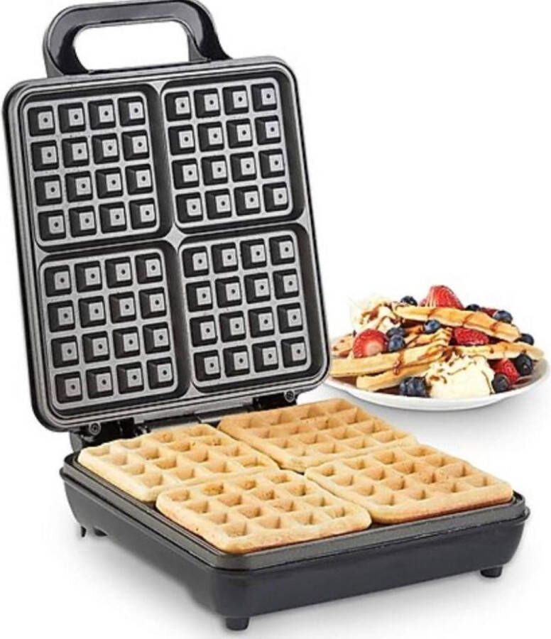 Royal swis s wafelijzer – Mini Wafelijzer & Waffle Maker met Anti-aanbaklaag – Cool Touch Handgreep – Duurzaam Compact en Makkelijk in Gebruik