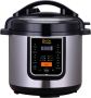 Royal Swiss Slowcooker 6 liter – 1000 Watt Warmhoudfunctie Digitaal Kookboek Keramische Binnenpan warme functie RVS - Thumbnail 2