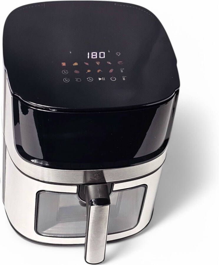 Royal Swiss 760AT Series Airfryer 8L – 1500W Elektrisch – Temperatuurinstelling van 80°C tot 200°C – Grijs – Luchtuitlaatfunctie voor Gezondere Maaltijden - Foto 2