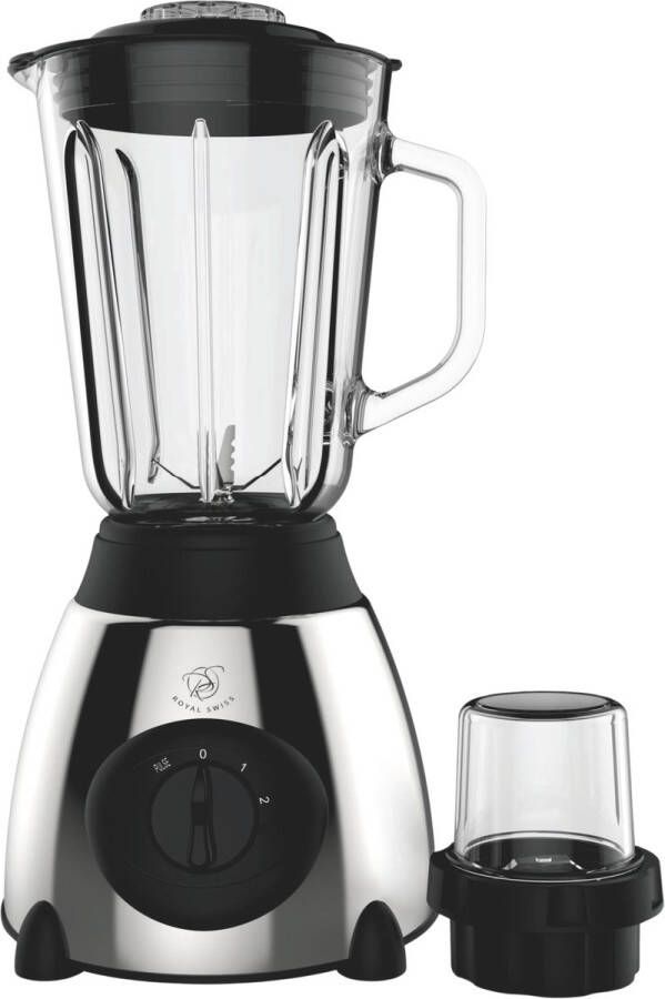 Royal Swiss Blender 2 in 1 Extra sterk Mixer 1030W POWER Professioneel Keukenmixer Ice crusher Metaal Glas Notenmixer BESTSELLER LIMITED EDITION