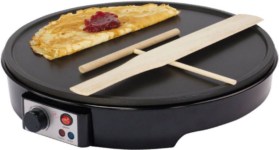 Royal Swiss Crêpe Maker – Elektrische Pannenkoekenmaker 30cm – 1000W Crêpemaker met Anti-aanbakplaat & Accessoires – Voor Perfecte Crêpes en Pannenkoeken - Foto 2