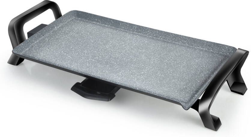 Royal Swiss GrillplaatXXL Bakplaat voor 8 Personen -Tafelgrill electrisch met antiaanbaklaag Grillplaat met 2000W zwart - Foto 2