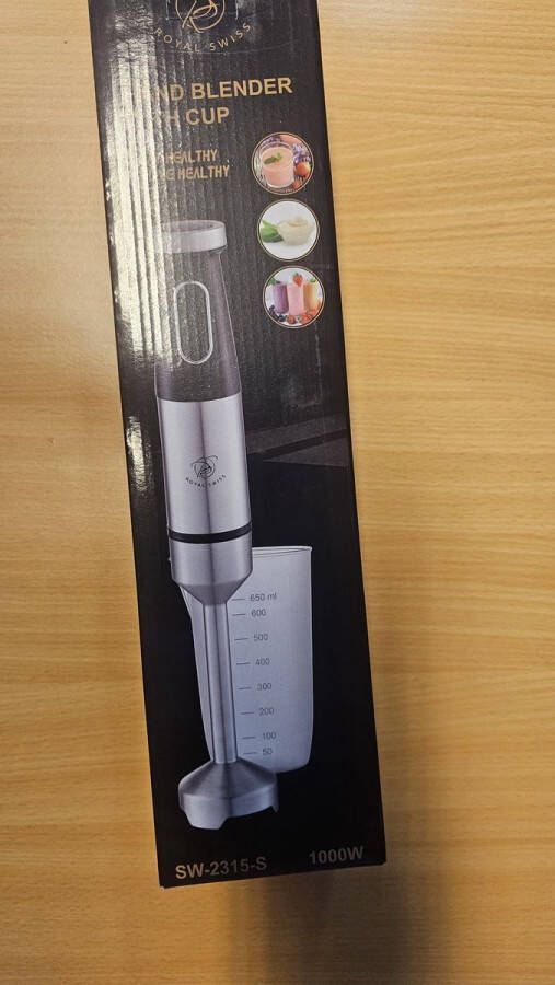 Royal Swiss Handmixer met Twee Snelheden en 650ml Roestvrijstalen Bekerglas Krachtige Mixprestatie variabele snelheid - Foto 3