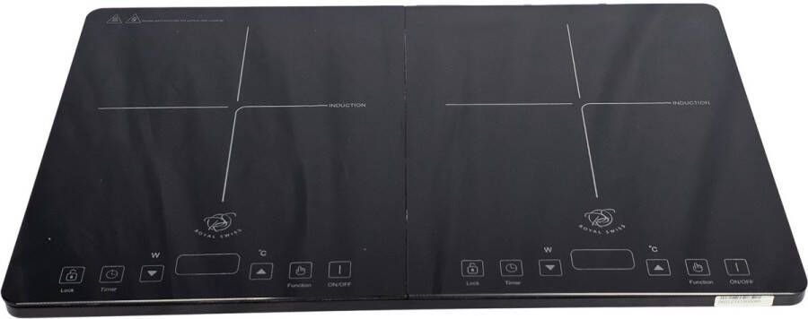 Royal Swiss Inductie Kookplaat Vrijstand 2 pits Elektrische kookplaat 2000 + 1500W Touch control