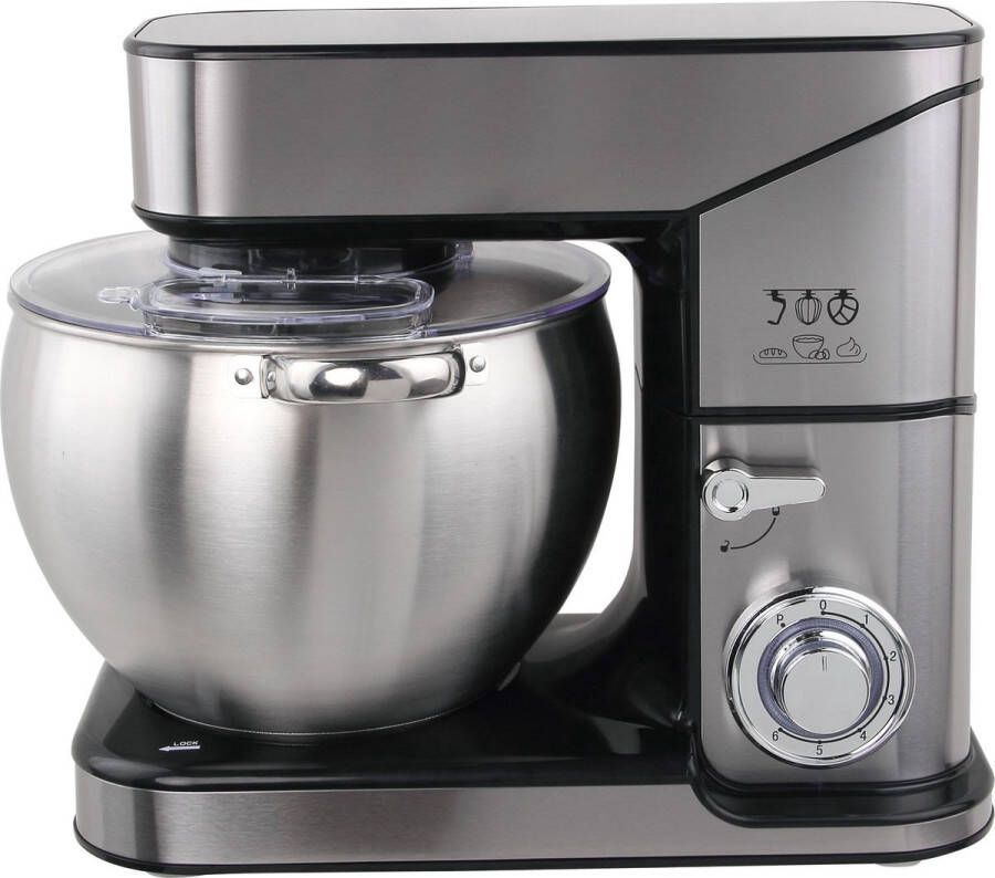 Royal Swiss Keukenmachine 10 Liter Keukenrobot XL Multifunctioneel keuken robot Krachtig 2000W Foodprocessor Keukenmixer RVS