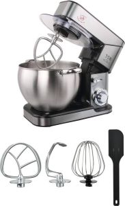 Royal Swiss Keukenmachine XL Krachtige keukenmachine 2000W 10L Zilver Keukenmachine Multifunctionele met accessoires