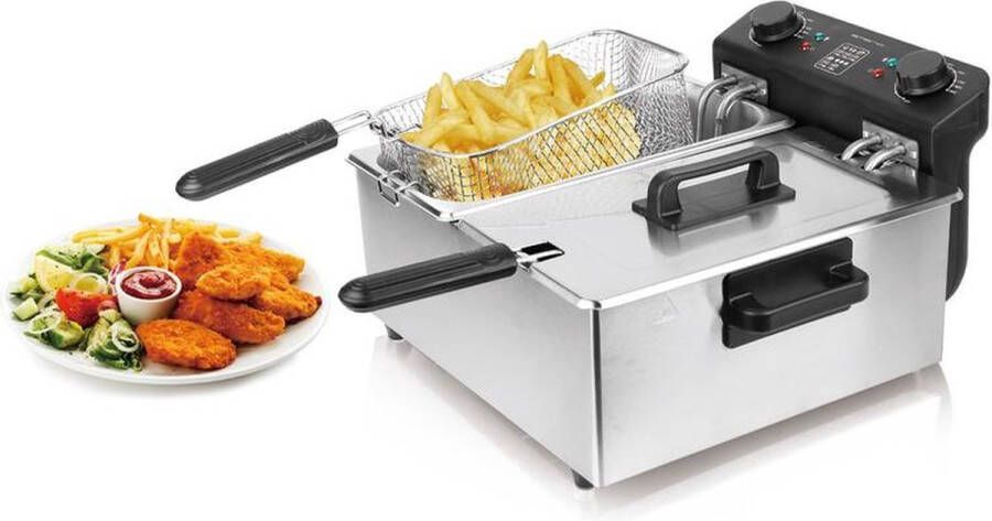 Royal Swiss Profiteer van optimale knapperigheid en gemak in de keuken met de Roestvrijstalen Friteuse van 5 Liter. Met een krachtig vermogen van 3000 Watt bereidt u moeiteloos de lekkerste snacks. Bestel nu voor slechts €69.99 op bol.com!