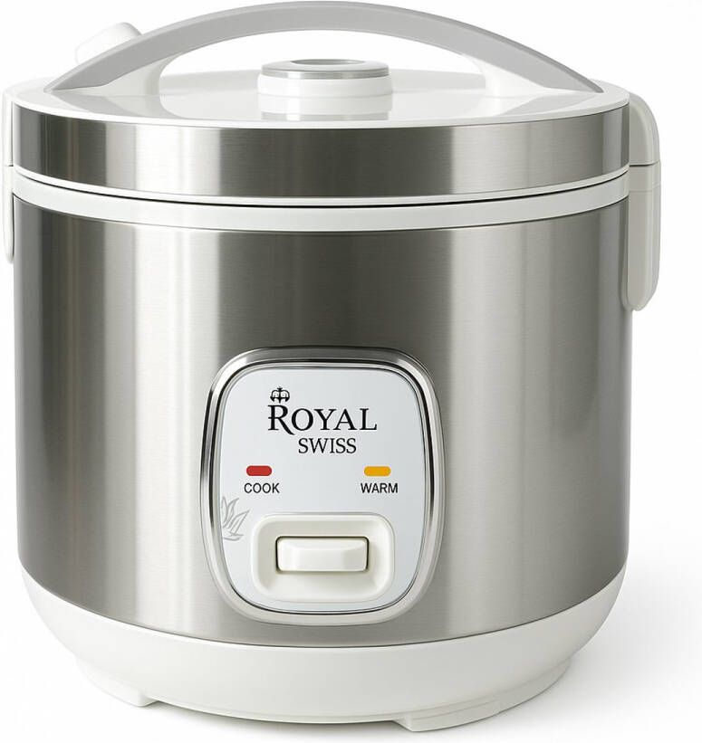 Royal Swiss Rijstkoker 2.8L – Elektrische Rijstkoker met Antiaanbaklaag Warmhoudfunctie & Stoommandje - Foto 2