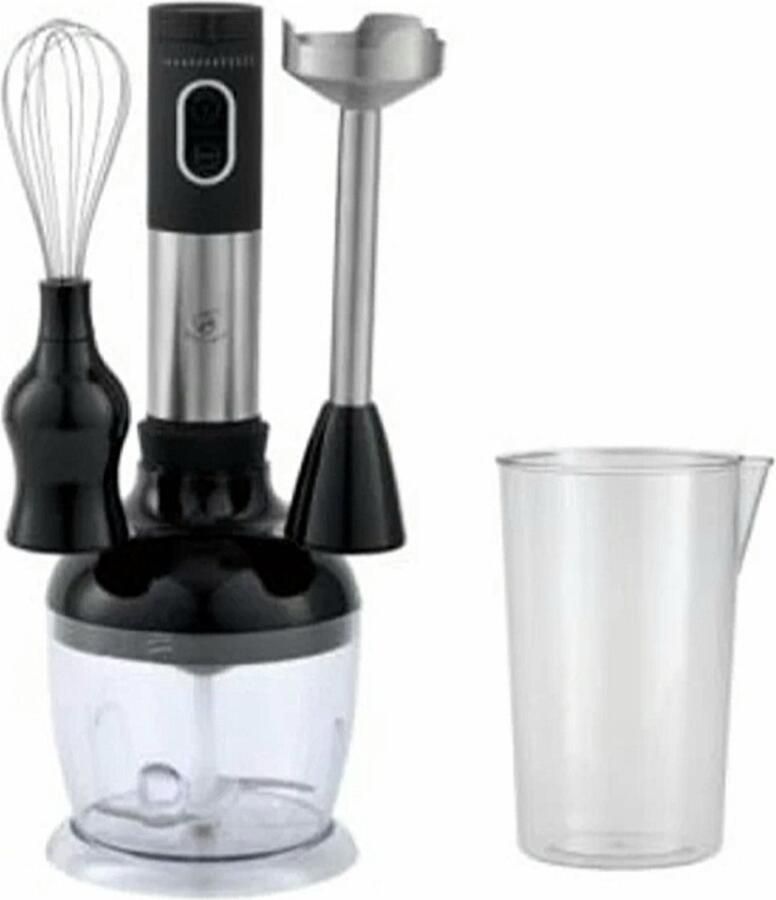 Royal Swiss 3-in-1 Staafmixer Set 500W Inclusief Hakmolen Garde en Maatbeker RVS - Foto 2