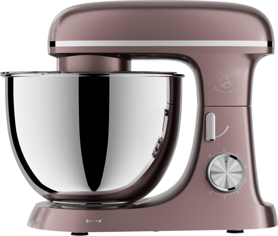 Royal Swiss – Keukenmachine 2000W – 8.5L RVS Mengkom – Planetair Mengsysteem – 6 Snelheden – Coffee