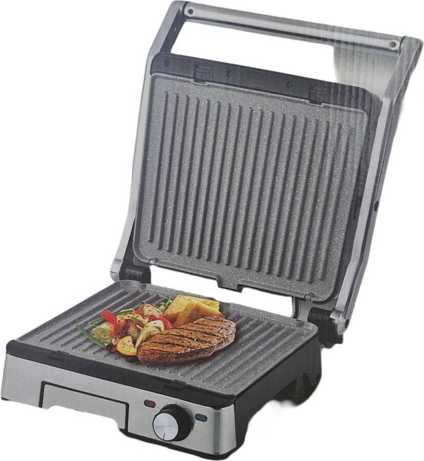 Royal Swiss SLG6001-18 Paninigrill contactgrill 1800 Watt incl. lekbak cool touch afneembare grillplaten