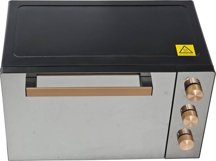 Royal Swiss Vrijstaande oven XL – 45 Liter – 1700W – 7 Programma s – Met Draaispit Grill & Boven- Onderwarmte – Zwart