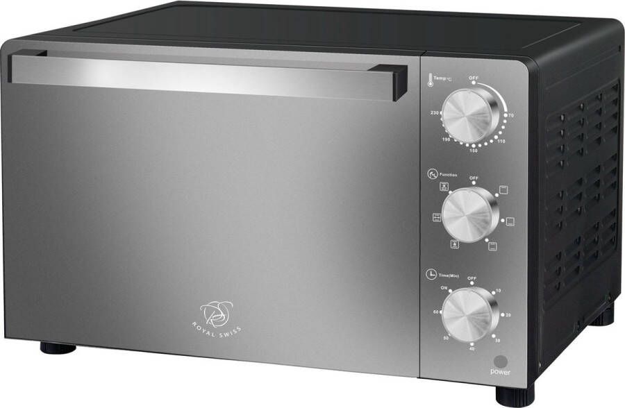 Royal Swiss Vrijstaande oven XL – 45 Liter – 1700W – 7 Programma s – Met Draaispit Grill & Boven- Onderwarmte – Zwart - Foto 2