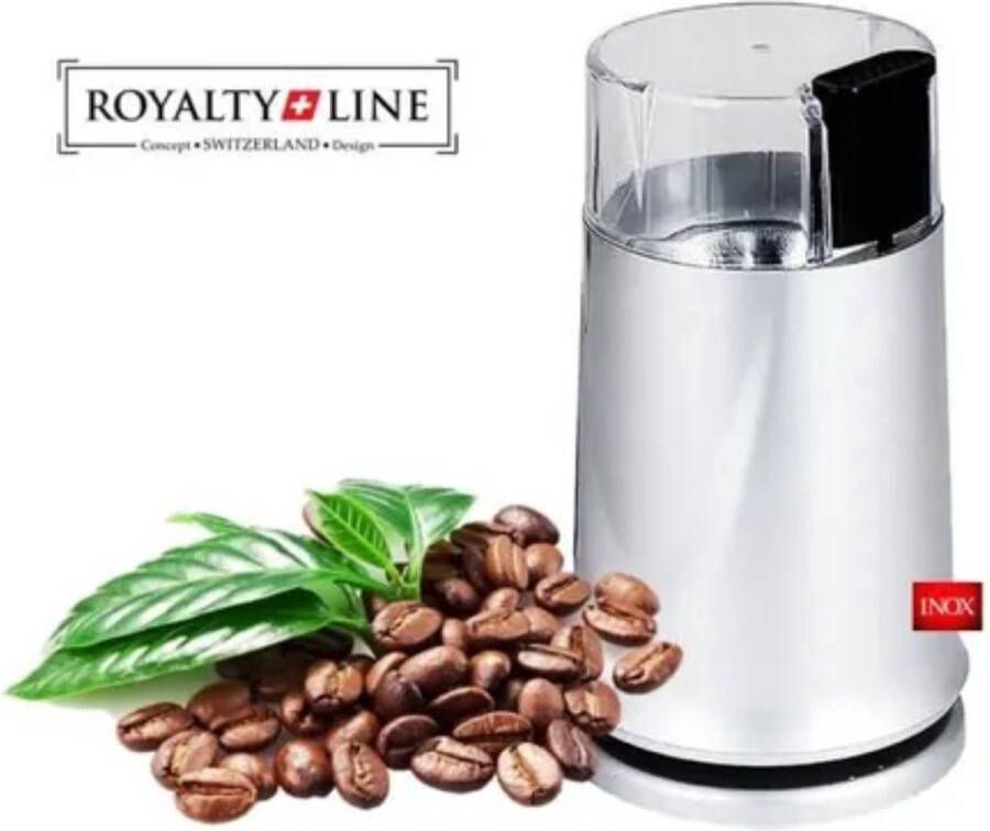 Royalty line Koffiemolen Inhoud 50 Gr. Coffee Grinder Koffiemolen Electrisch Coffee Maker Kruidenmolen Specerijenmolen Bonenmaler Wit - Foto 2